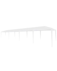 Tente de réception 3x12 m PE Blanc | Mobilier & Déco