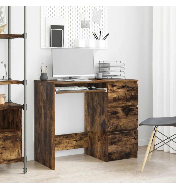 Bureau Chêne fumé 90x45x76 cm Bois d'ingénierie | Mobilier & Déco