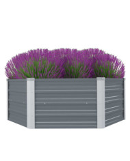 Jardinière 129 x 129 x 46 cm cm Acier galvanisé Gris | Mobilier & Déco