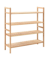 Étagère à chaussures Bois de noyer massif 69 x 26 x 81 cm | Mobilier & Déco