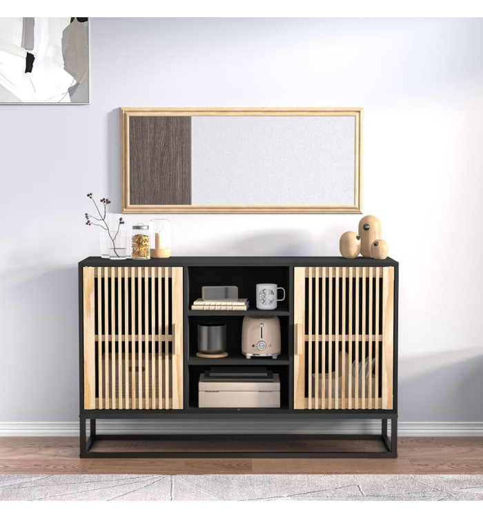 Buffet noir 105x30x65 cm bois d'ingénierie | Mobilier & Déco