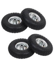 Roue de diable 4 pcs Caoutchouc 4.10/3.50-4 (260 x 83 mm) | Mobilier & Déco
