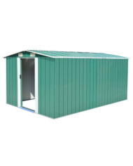 Abri de jardin 257x392x181 cm Métal Vert | Mobilier & Déco