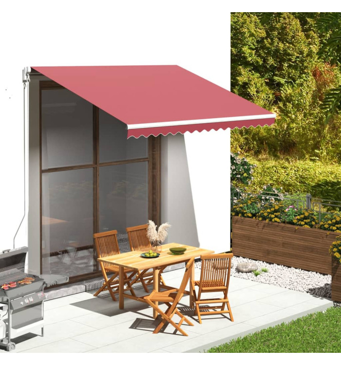 Tissu de remplacement pour auvent Bordeaux rouge 3,5x2,5 m | Mobilier & Déco