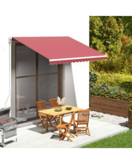 Tissu de remplacement pour auvent Bordeaux rouge 3,5x2,5 m | Mobilier & Déco