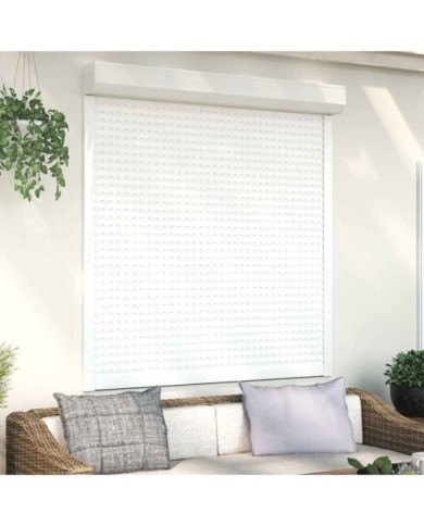 Volet roulant aluminium 140x150 cm blanc | Mobilier & Déco