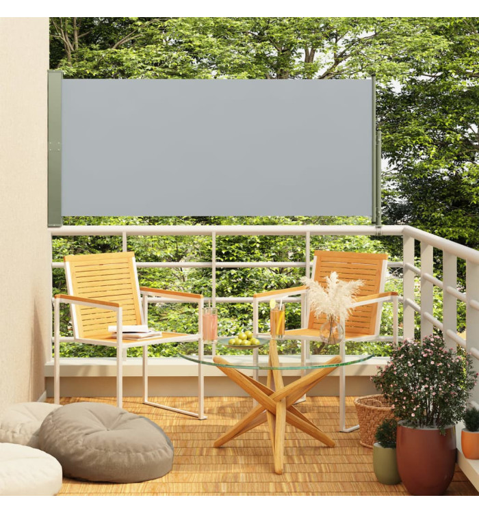 Auvent latéral rétractable de patio 160x300 cm Gris | Mobilier & Déco
