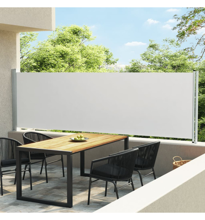 Auvent latéral rétractable de patio 140x600 cm Crème | Mobilier & Déco