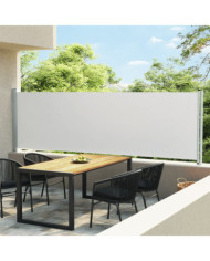 Auvent latéral rétractable de patio 140x600 cm Crème | Mobilier & Déco