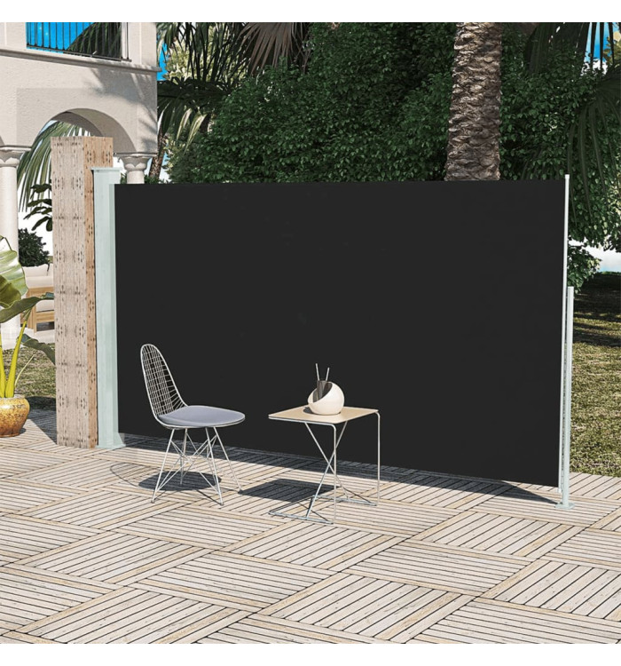 Auvent latéral rétractable de patio 160x300 cm Noir | Mobilier & Déco