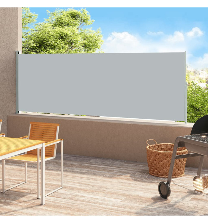 Auvent latéral rétractable de patio 180x500 cm Gris | Mobilier & Déco