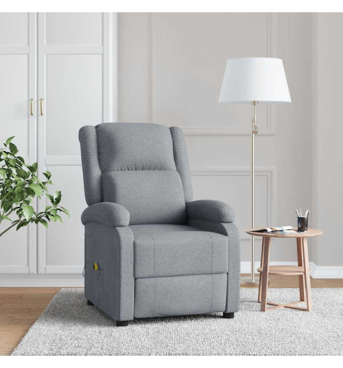 Fauteuil de massage Gris clair Tissu | Mobilier & Déco