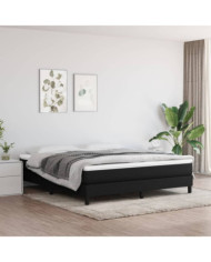 Matelas de lit à ressorts ensachés Noir 160x200x20 cm Tissu | Mobilier & Déco