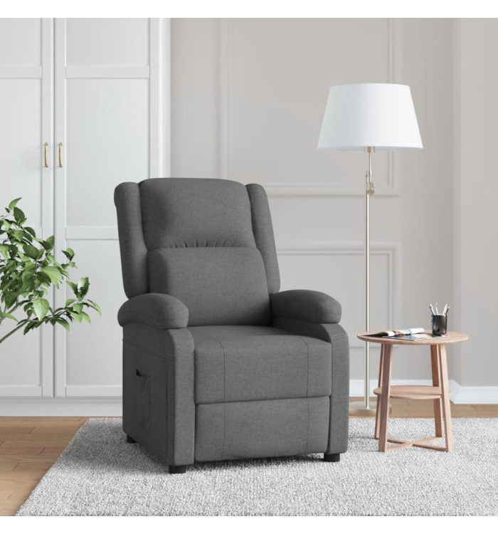 Fauteuil inclinable Gris foncé Tissu | Mobilier & Déco