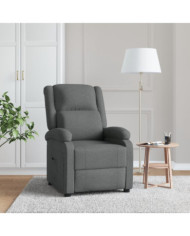 Fauteuil inclinable Gris foncé Tissu | Mobilier & Déco
