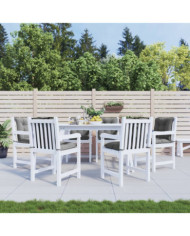 Coussins de chaise de jardin à dossier bas lot de 6 gris | Mobilier & Déco