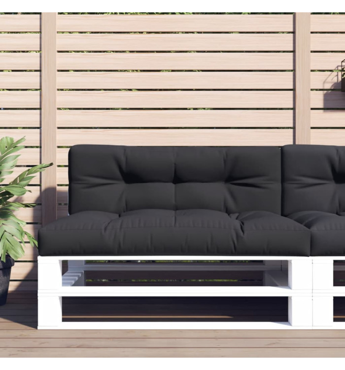 Coussin de palette noir 120x40x12 cm tissu | Mobilier & Déco