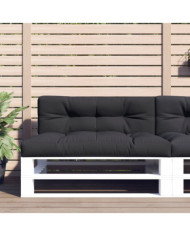 Coussin de palette noir 120x40x12 cm tissu | Mobilier & Déco