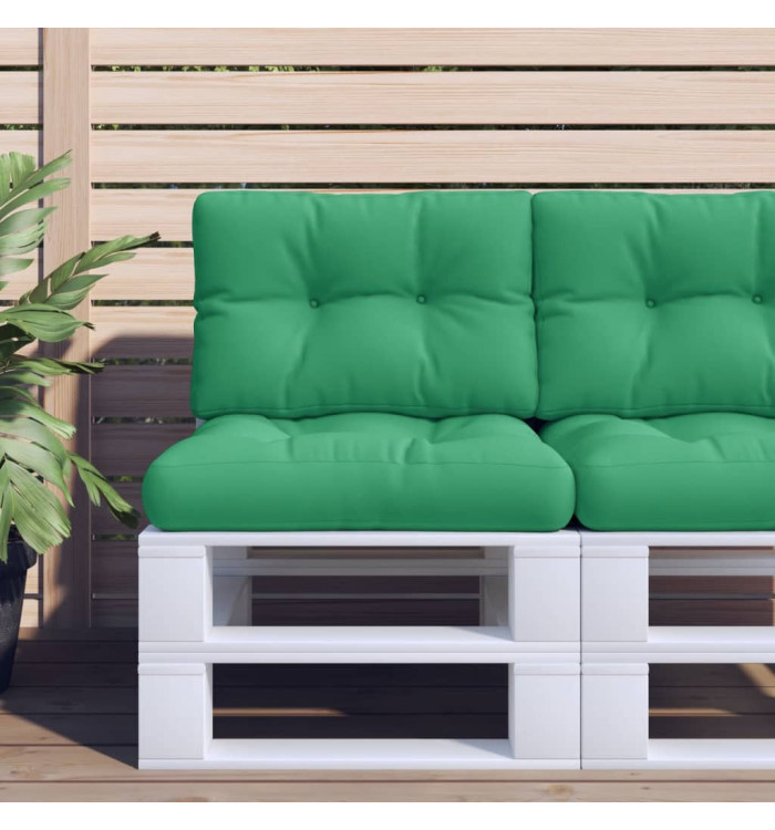 Coussin de palette vert 60x40x12 cm tissu | Mobilier & Déco