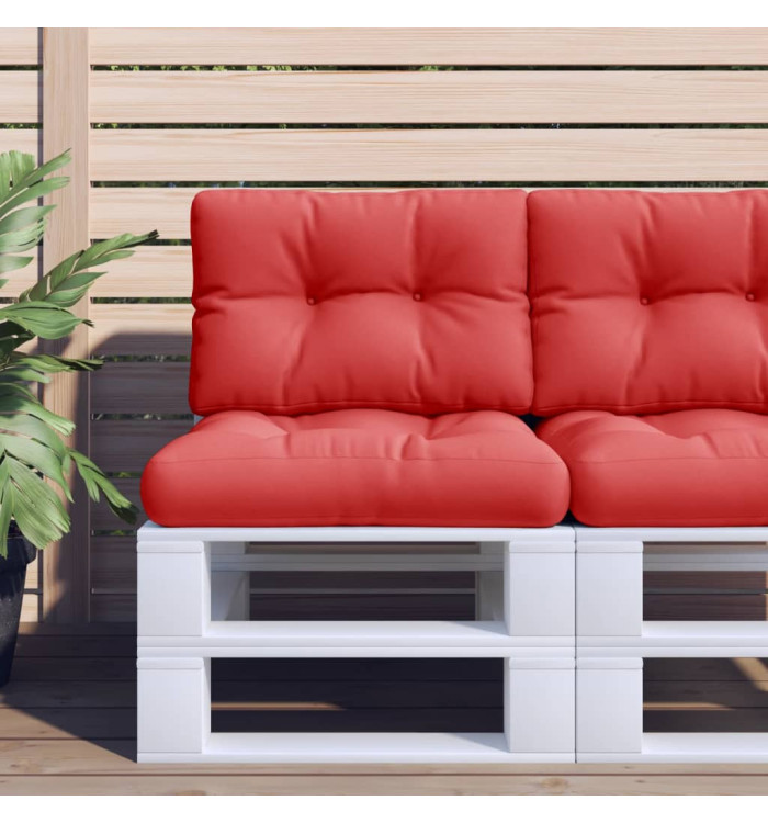 Coussins de palette lot de 2 rouge tissu | Mobilier & Déco