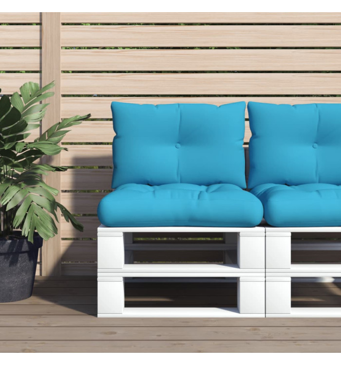 Coussins de palette lot de 2 bleu tissu | Mobilier & Déco