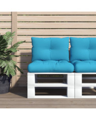 Coussins de palette lot de 2 bleu tissu | Mobilier & Déco