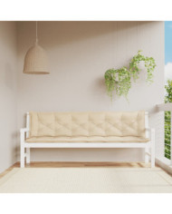 Coussins de banc jardin lot de 2 beige 200x50x7 cm tissu Oxford | Mobilier & Déco
