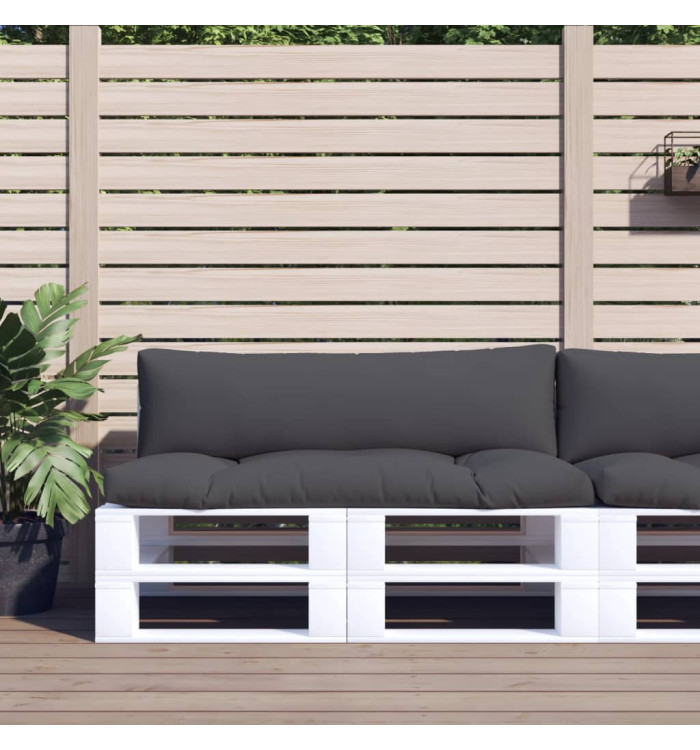 Coussins de palette lot de 2 anthracite tissu | Mobilier & Déco