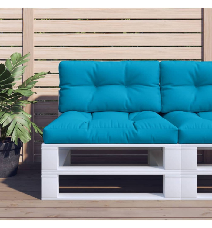 Coussin de palette bleu clair 80x40x12 cm tissu | Mobilier & Déco