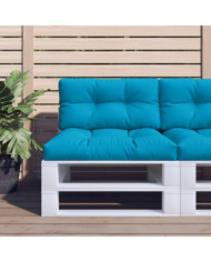 Coussin de palette bleu clair 80x40x12 cm tissu | Mobilier & Déco