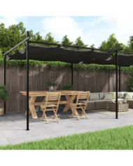 Pergola avec toit rétractable anthracite 589x292x230 cm | Mobilier & Déco