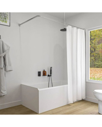 Sealskin Ensemble de rail de rideau de douche Easy-Roll Aluminium mat | Mobilier & Déco