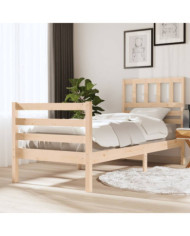 Cadre de lit sans matelas bois massif 90x200 cm | Mobilier & Déco
