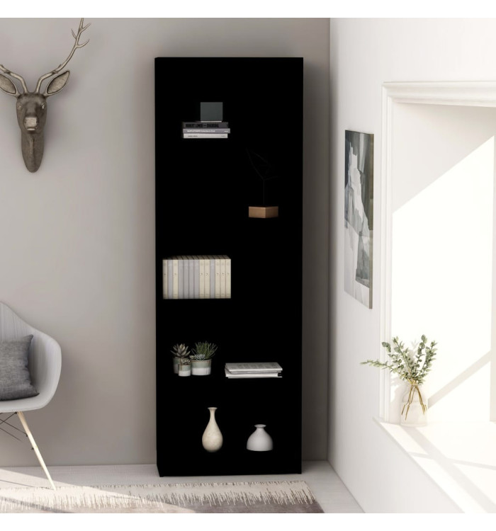 Bibliothèque à 5 niveaux Noir 60x24x175 cm Bois d’ingénierie | Mobilier & Déco