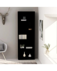 Bibliothèque à 5 niveaux Noir 60x24x175 cm Bois d’ingénierie | Mobilier & Déco