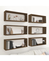 Étagères murales cube 6 pcs Chêne marron Bois d’ingénierie | Mobilier & Déco
