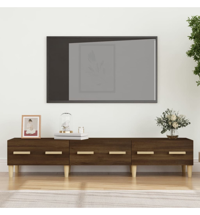 Meuble TV Chêne marron 150x34,5x30 cm Bois d'ingénierie | Mobilier & Déco