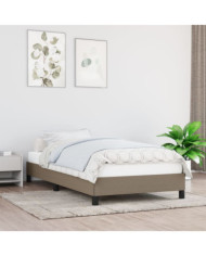 Cadre de lit sans matelas taupe 100x200 cm tissu | Mobilier & Déco