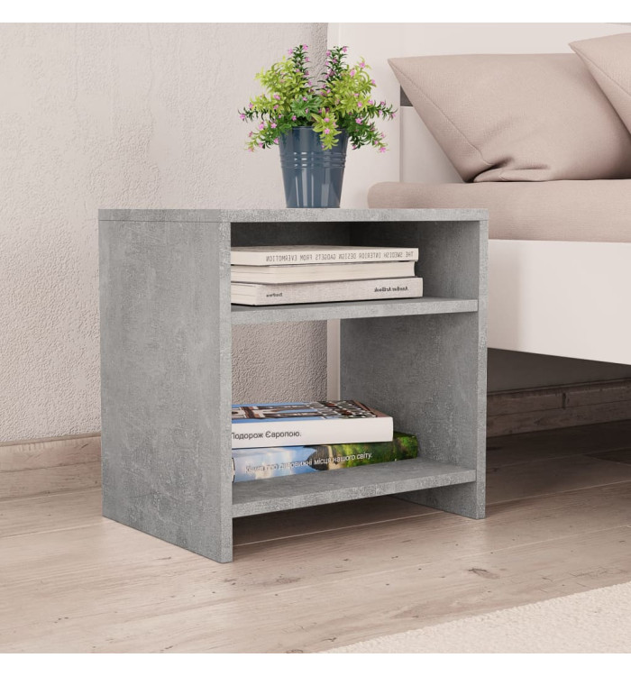 Table de chevet Gris béton 40x30x40 cm Bois d'ingénierie | Mobilier & Déco