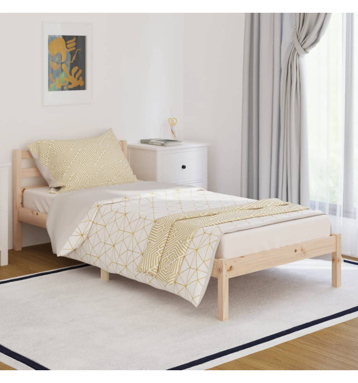 Cadre de lit sans matelas bois de pin massif 90x200 cm | Mobilier & Déco