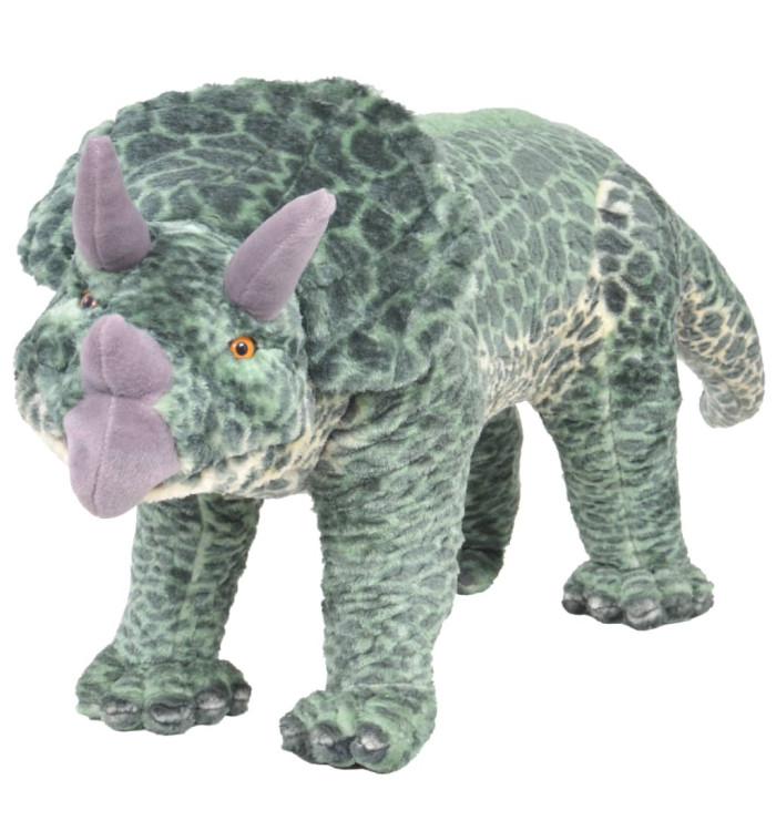 Jouet en peluche Dinosaure Tricératops Vert XXL | Mobilier & Déco