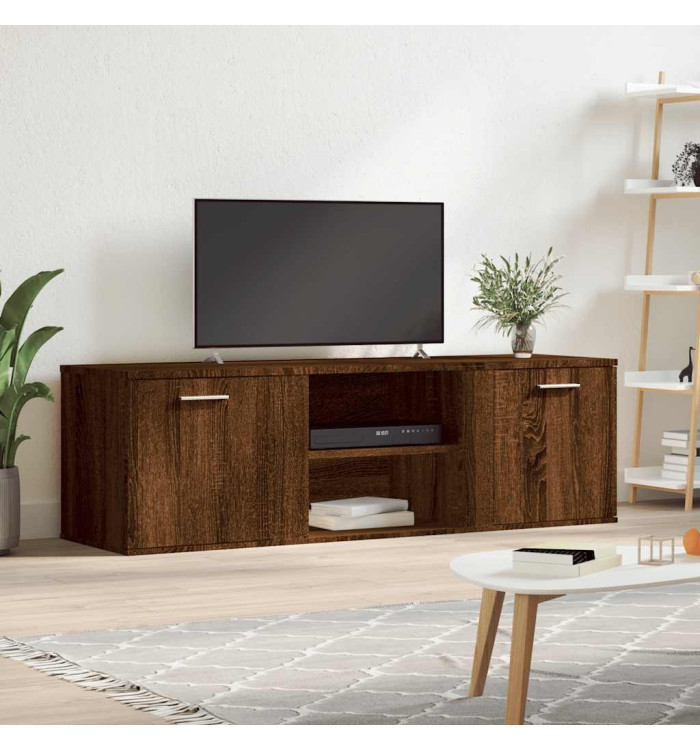 Meuble TV chêne marron 120x34x37 cm bois d'ingénierie | Mobilier & Déco