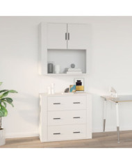Armoire murale Blanc 80x33x80 cm Bois d'ingénierie | Mobilier & Déco