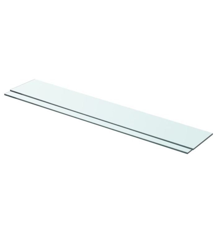 Panneaux d'étagère 2 pcs Verre Transparent 80 x 12 cm | Mobilier & Déco