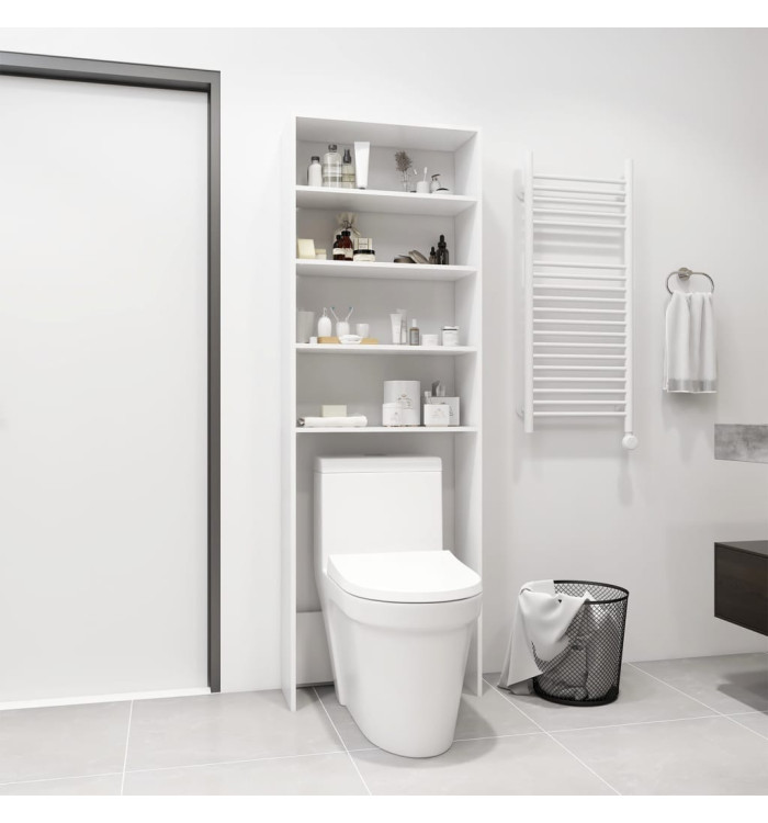 Meuble pour machine à laver Blanc 64x24x190 cm | Mobilier & Déco