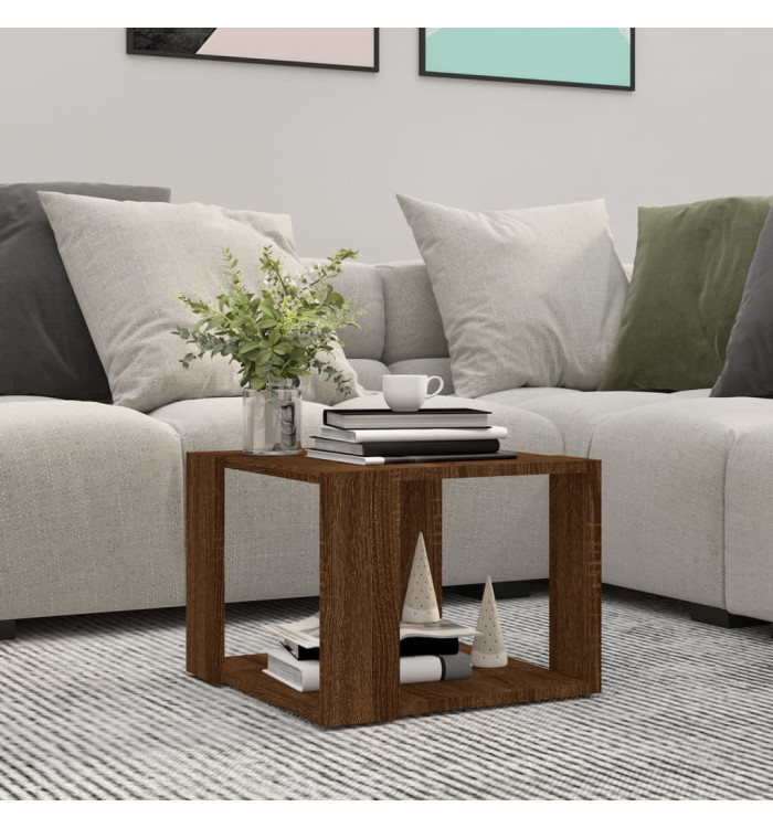 Table basse Chêne marron 40x40x30 cm Bois d'ingénierie | Mobilier & Déco