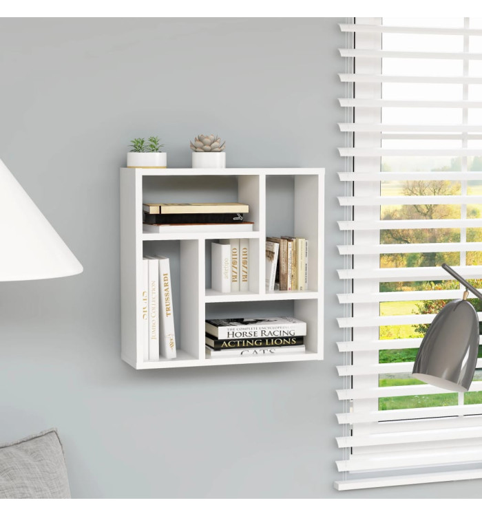 Étagère murale Blanc 45,1x16x45,1 cm Bois d’ingénierie | Mobilier & Déco
