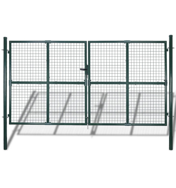 Portail de Clôture en Grillage Galvanisée 289 x 175 cm / 306 x 225 cm | Mobilier & Déco