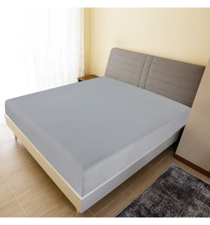Draps-housses Jersey 2 pcs Gris 180x200 cm Coton | Mobilier & Déco