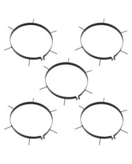 Colliers aérateurs de pelouse 5 pcs avec pointes Ø 30 cm fer | Mobilier & Déco